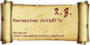 Keresztes Zoltán névjegykártya