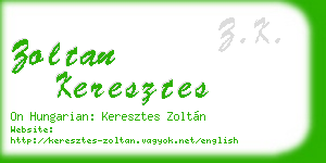 zoltan keresztes business card